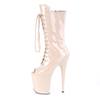Pleaser - FLAMINGO1051 Platform Boots - Pole dance shoes - Beige Product image